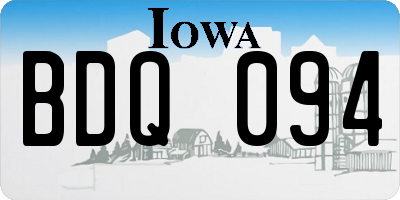 IA license plate BDQ094