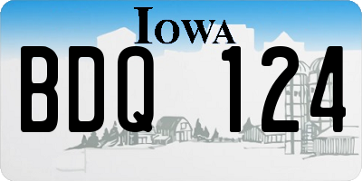 IA license plate BDQ124