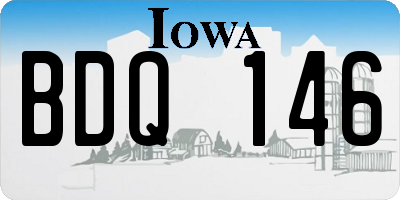 IA license plate BDQ146