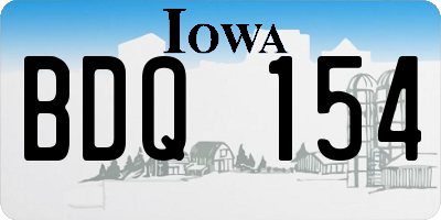 IA license plate BDQ154