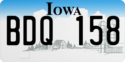 IA license plate BDQ158