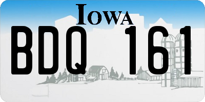 IA license plate BDQ161