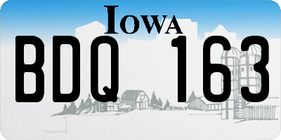 IA license plate BDQ163