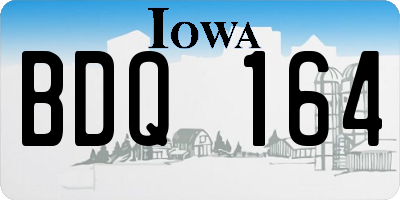 IA license plate BDQ164