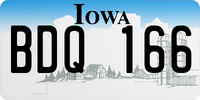IA license plate BDQ166