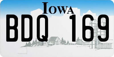 IA license plate BDQ169