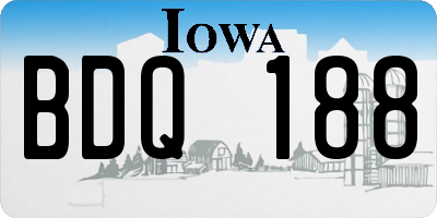 IA license plate BDQ188