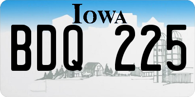 IA license plate BDQ225