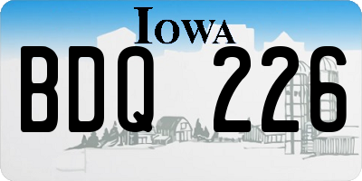 IA license plate BDQ226