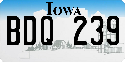 IA license plate BDQ239