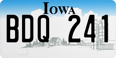 IA license plate BDQ241