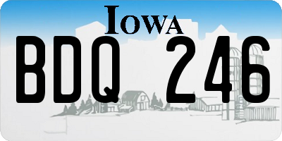 IA license plate BDQ246