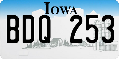 IA license plate BDQ253