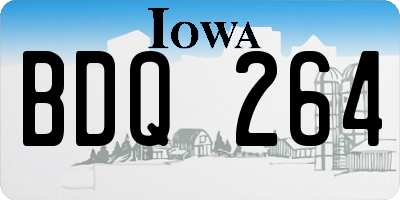IA license plate BDQ264