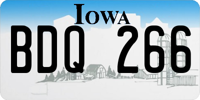 IA license plate BDQ266