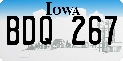 IA license plate BDQ267