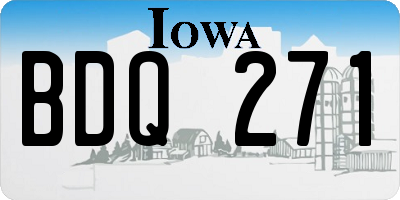 IA license plate BDQ271