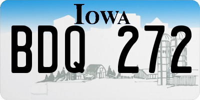 IA license plate BDQ272