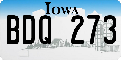 IA license plate BDQ273
