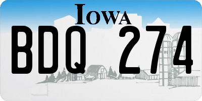 IA license plate BDQ274