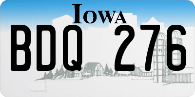 IA license plate BDQ276