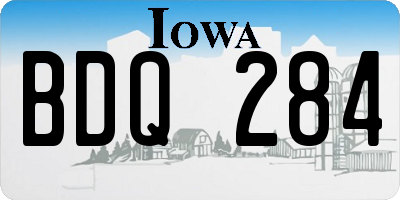 IA license plate BDQ284