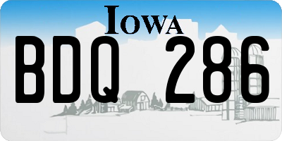 IA license plate BDQ286