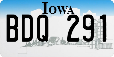 IA license plate BDQ291