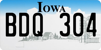 IA license plate BDQ304