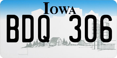 IA license plate BDQ306