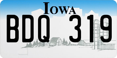 IA license plate BDQ319