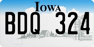 IA license plate BDQ324