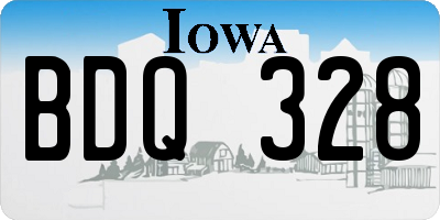 IA license plate BDQ328