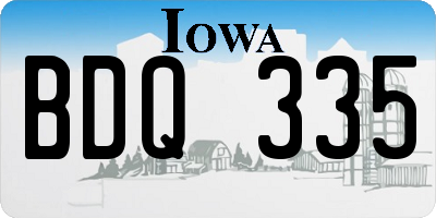 IA license plate BDQ335