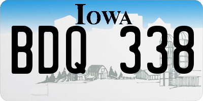 IA license plate BDQ338
