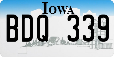 IA license plate BDQ339
