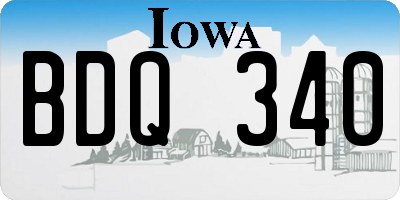 IA license plate BDQ340