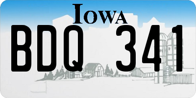 IA license plate BDQ341