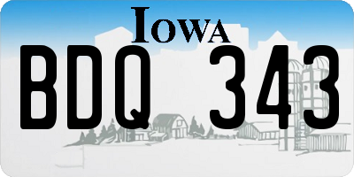 IA license plate BDQ343