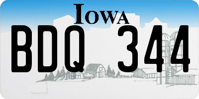 IA license plate BDQ344