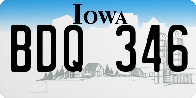 IA license plate BDQ346
