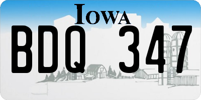 IA license plate BDQ347