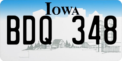IA license plate BDQ348