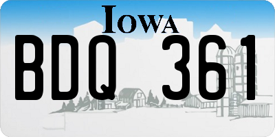 IA license plate BDQ361