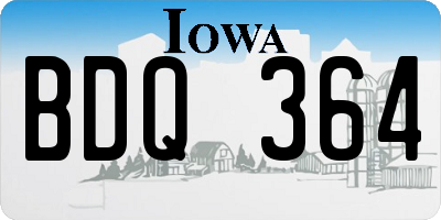 IA license plate BDQ364