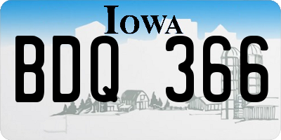 IA license plate BDQ366