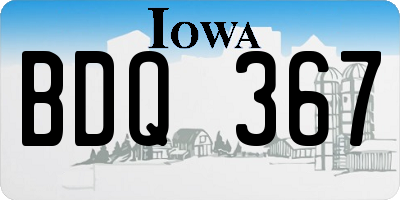 IA license plate BDQ367