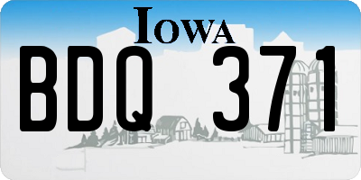 IA license plate BDQ371
