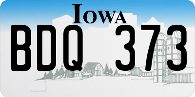 IA license plate BDQ373