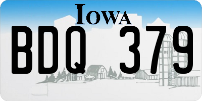 IA license plate BDQ379